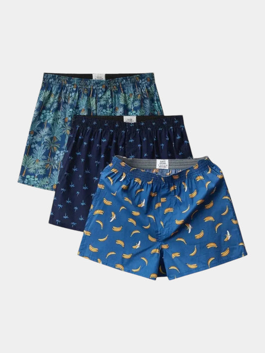 3-pack Fun Print Cotton Boxers