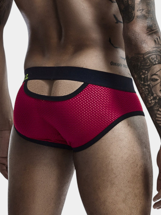 Hollow Front & Back Men's Mesh Briefs