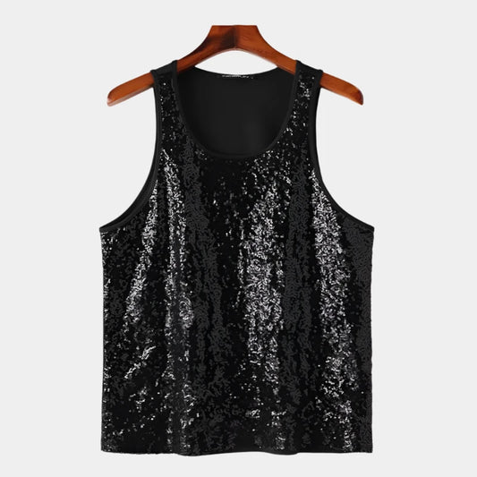 INCERUN Sequin Sparkling Tank Top