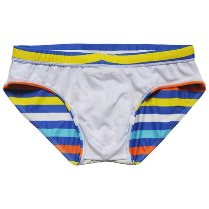 Bold Striped Swim Briefs