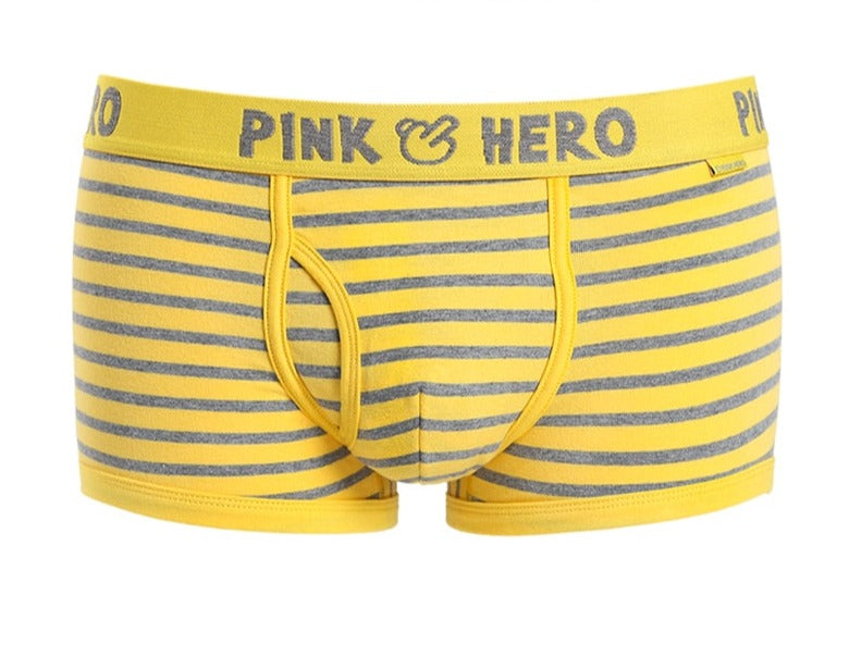 Pink Hero Striped Trunks