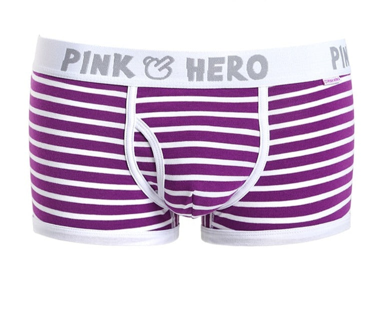 Pink Hero Striped Trunks